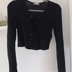 SOLDLace-Up Crop Top